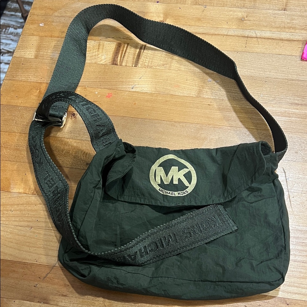 Michael Kors Dark Green Messenger Bag